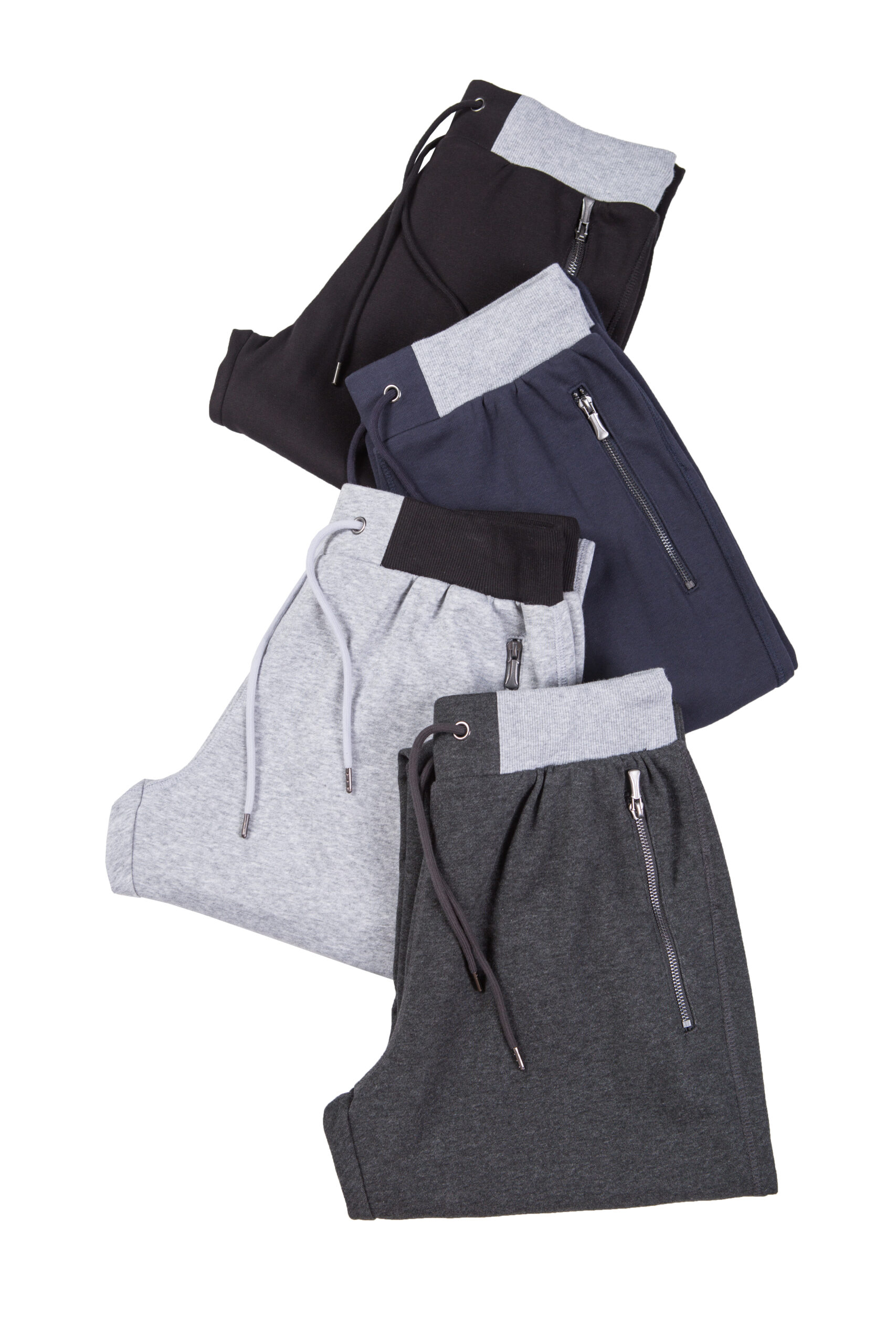 Two Color Adult Zipper Sweatpants - Image 2